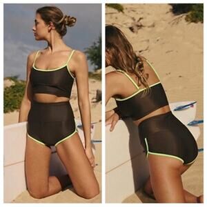 Free People x Salt Gypsy Betty High-Waisted Boy-short Surf Swim Bottoms, NWOT